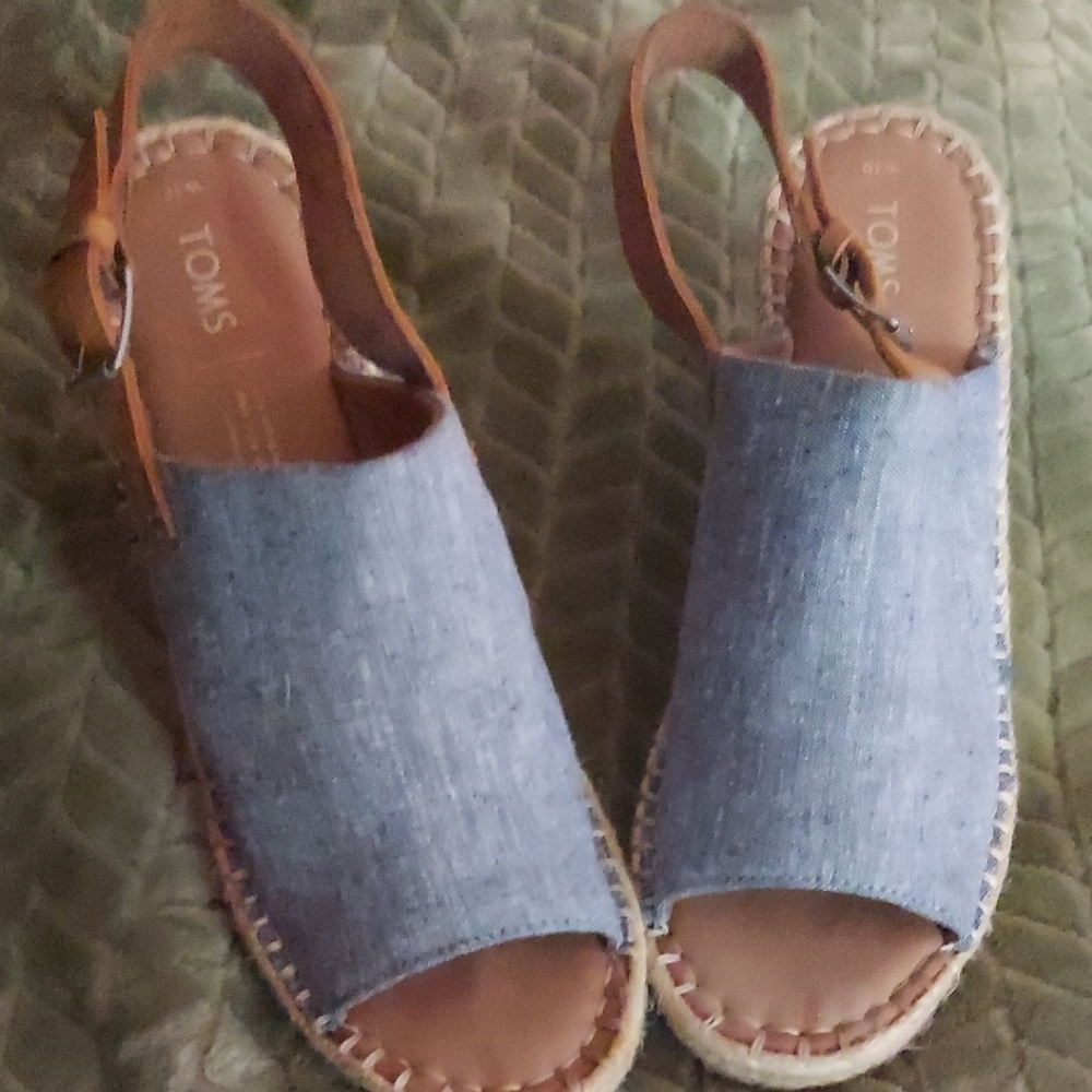 Toms Blue and Brown Casual Sandals